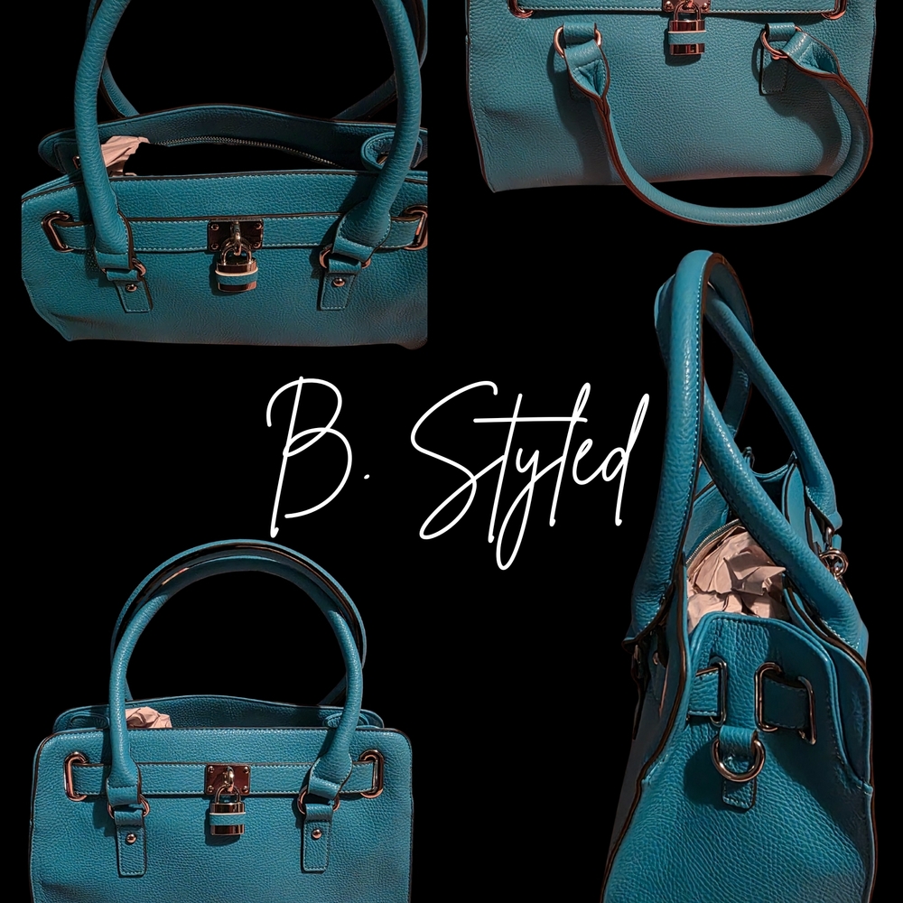 JustFab Turquoise Satchel Bag